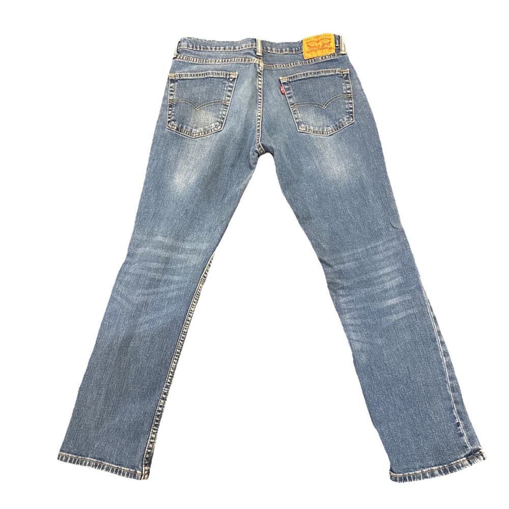 Levis 511 Jeans Mens 36x30 (Fits 36x29) Slim Tapered Blue Medium Wash Stretch - Picture 6 of 11